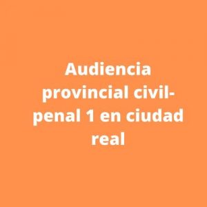 Audiencia provincial civil-penal 1 en ciudad real