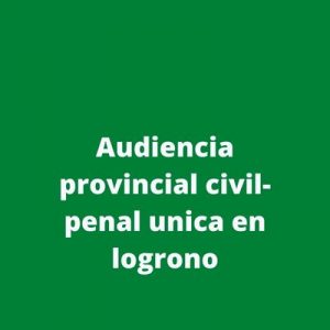 Audiencia provincial civil-penal unica en logrono