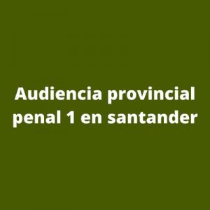 Audiencia provincial penal 1 en santander