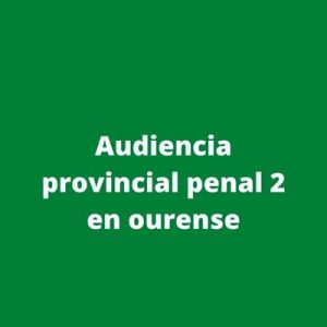 Audiencia provincial penal 2 en ourense