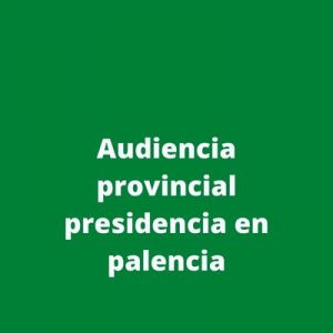 Audiencia provincial presidencia en palencia