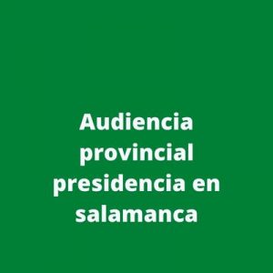 Audiencia provincial presidencia en salamanca
