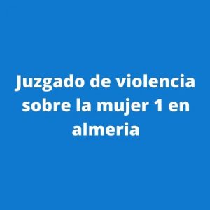 Juzgado de violencia sobre la mujer 1 en almeria