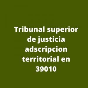 Tribunal superior de justicia adscripcion territorial en 39010